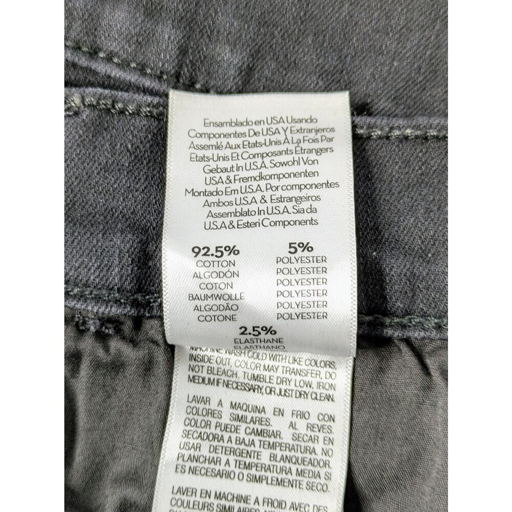 MOTHER Hustler Ankle Fray Jeans 30 Black High Rise Crop Raw Hem Not Guilty - Picture 12 of 15